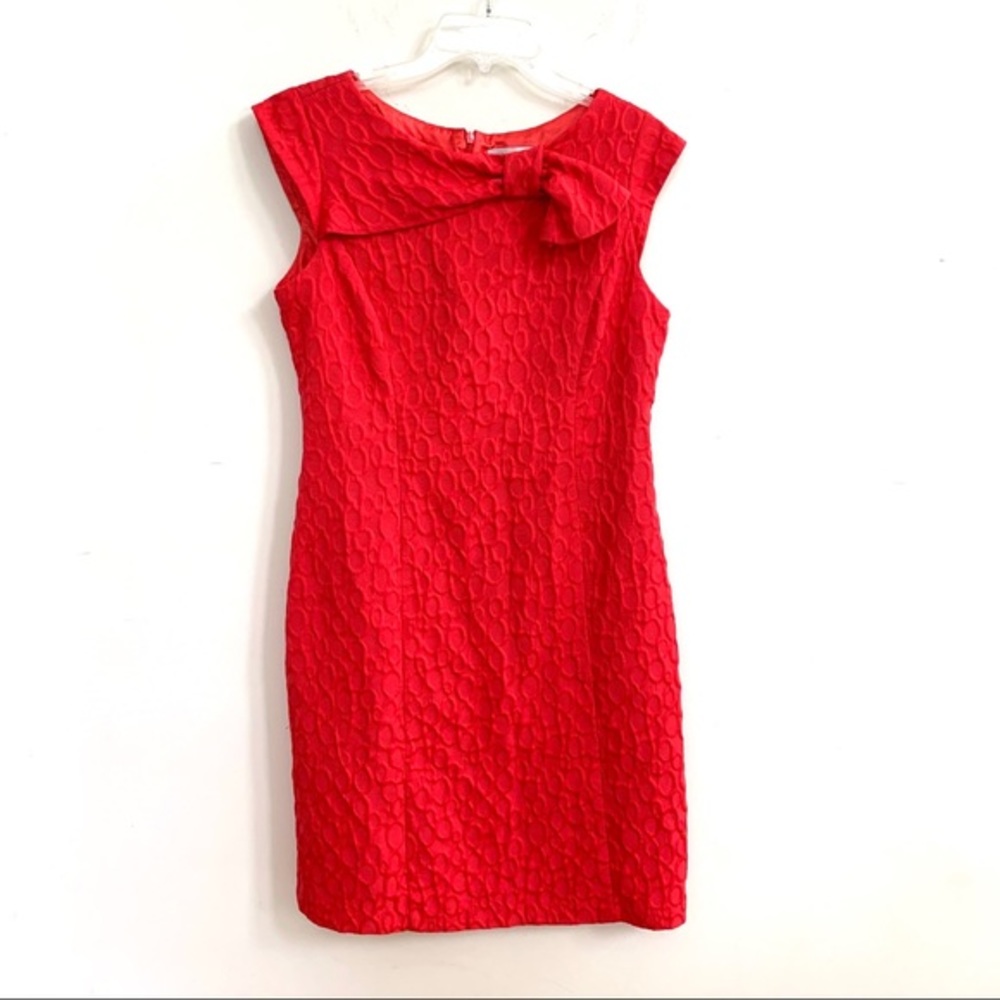 Sandra Darren Red A-line Dress